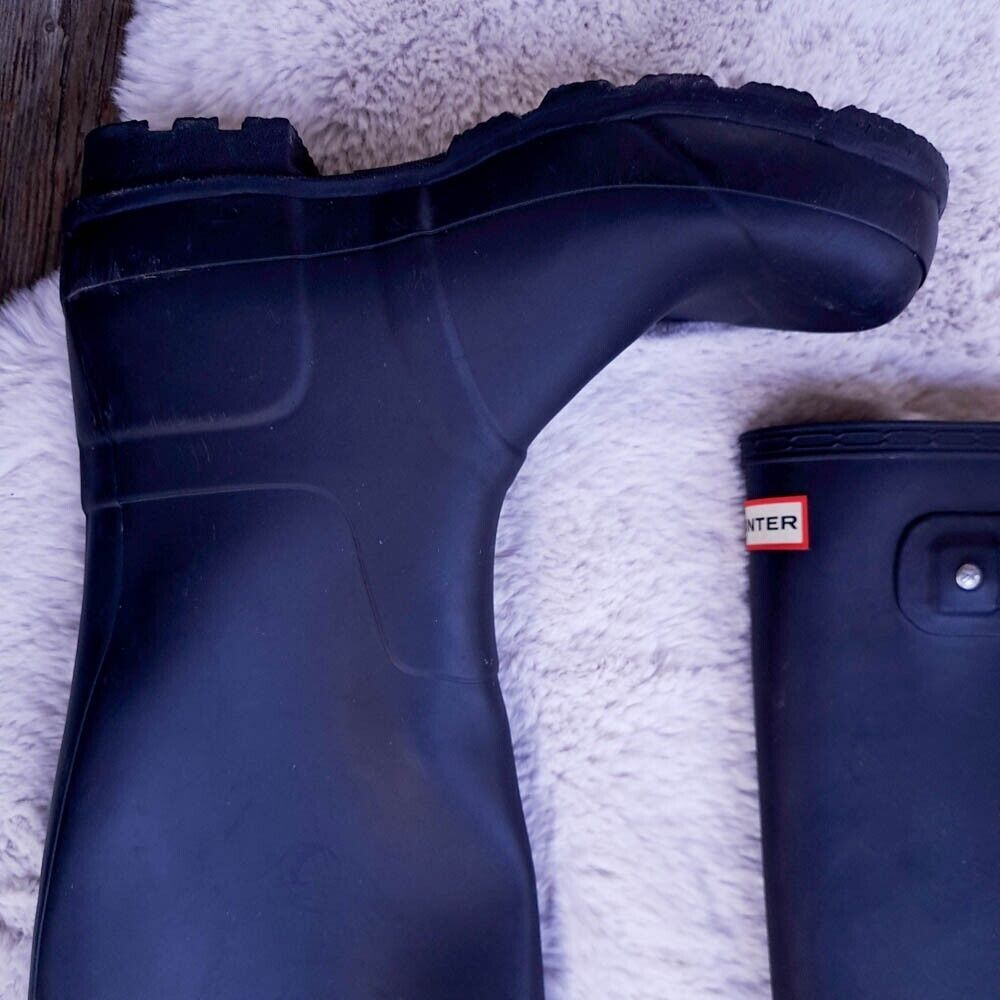 Hunter Boots Women's Size 10 Original Tall Matte Black Rain Boots EUC - Picture 4 of 13